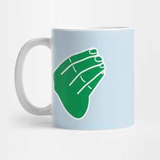 Talking hand gestures in flag colors Mug